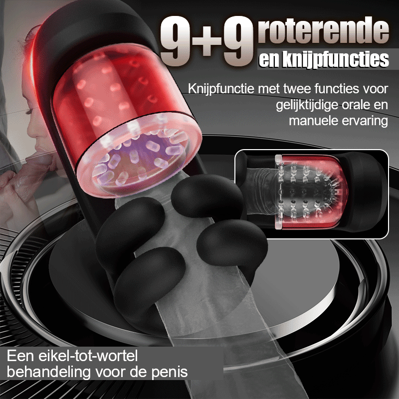XG10: Penis trainer 9 trilstanden, 9 kneedstanden en 9 rotatiestanden