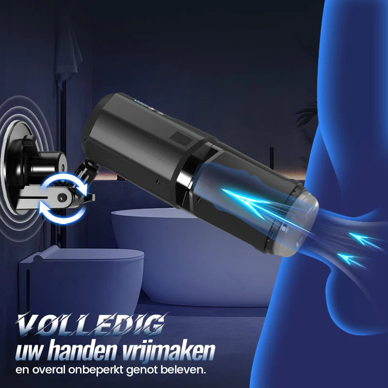 XR19: Handsfree masturbator met stoot-, rotatie- en vibratiefunctie en app-interactie