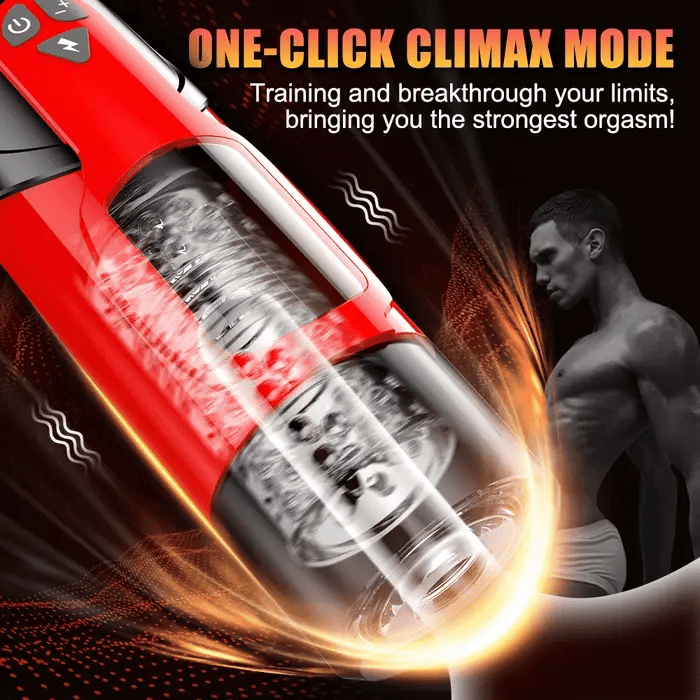 XR5: Handsfree mannelijke stroker Realistische roterende strelende pijpmachine