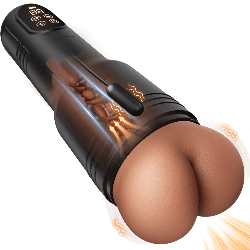 XS2 Pro: 7 vibrerende en zuigende automatische mannelijke masturbator met realistische anus en pocketpussy