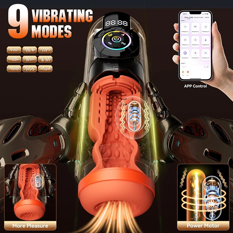 XT4 Pro: 12-in-1 AI interactieve APP-besturings automatische masturbator
