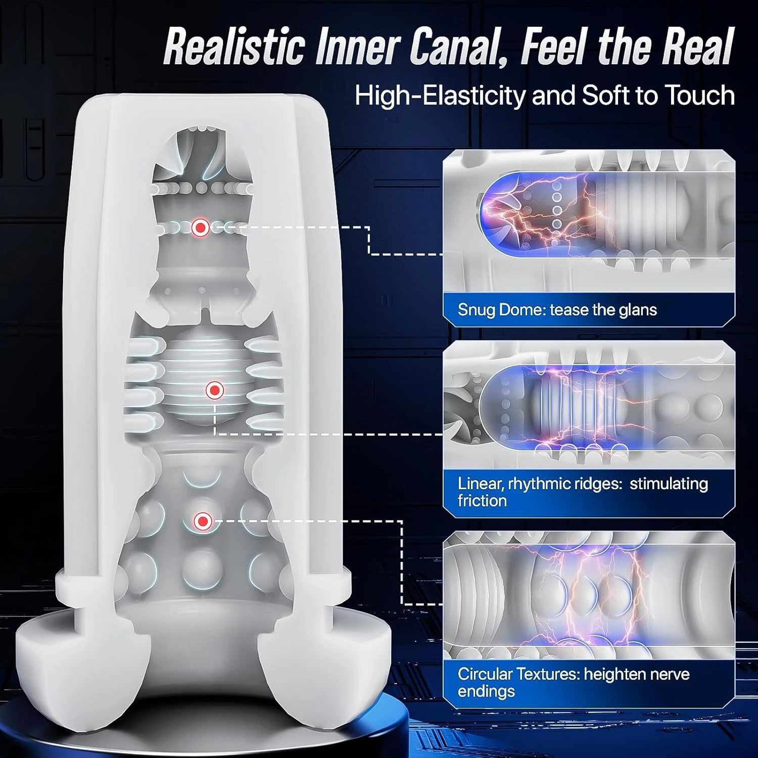 XT4: Automatische masturbator met AI-app en 7 zuig-, stoot- en vibratiestanden