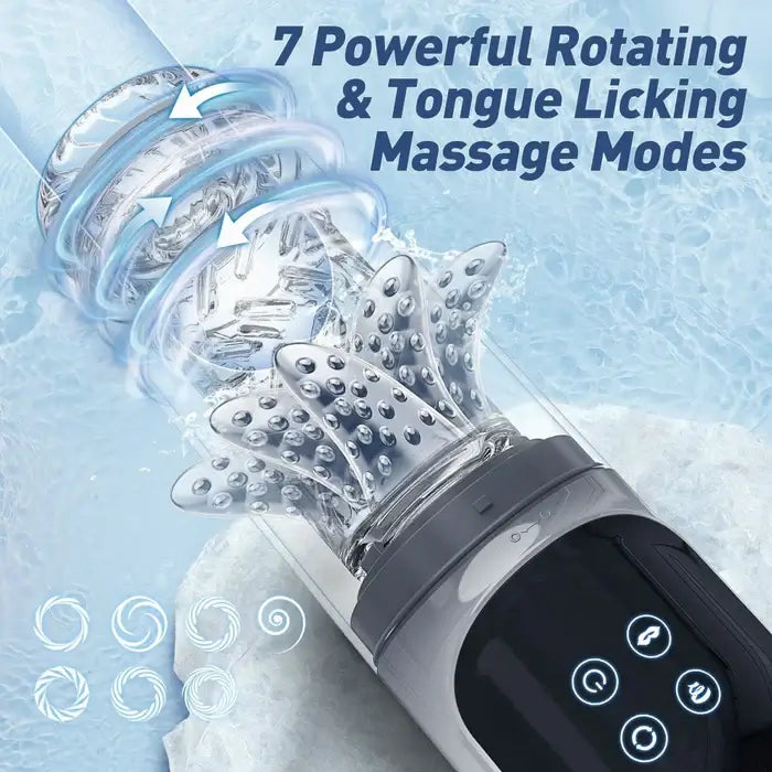 XR3 Plus: 2-in-1 Volledig Waterdichte Blowjob Stimulator met Water Vacuümpomp
