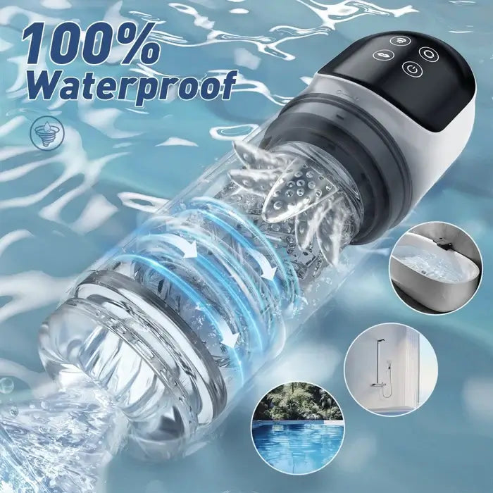 XR3 Plus: 2-in-1 Volledig Waterdichte Blowjob Stimulator met Water Vacuümpomp