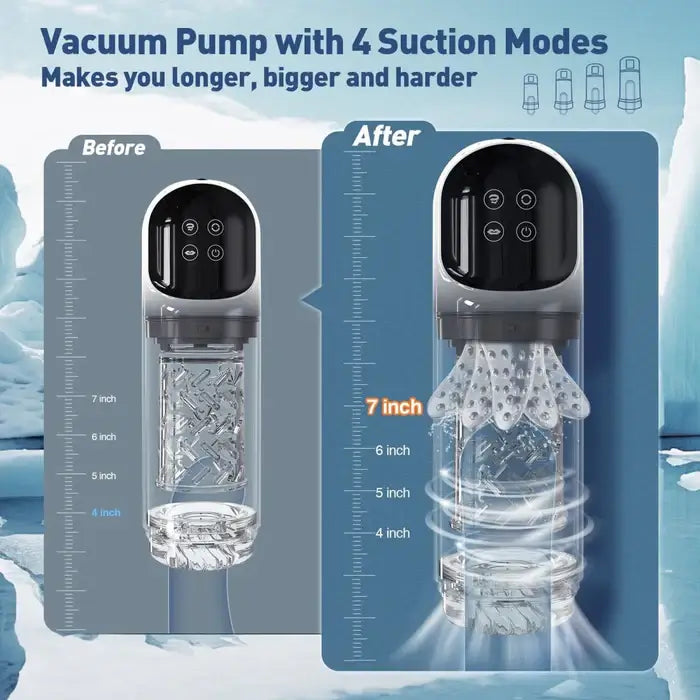 XR3 Plus: 2-in-1 Volledig Waterdichte Blowjob Stimulator met Water Vacuümpomp