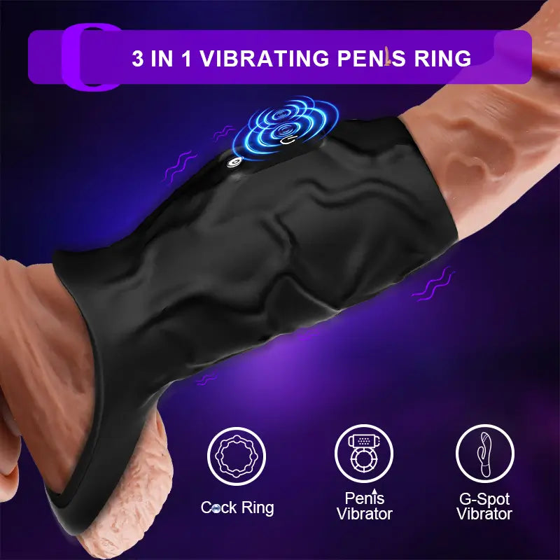 PR11: cockring hoesje met 10 vibratiemodi