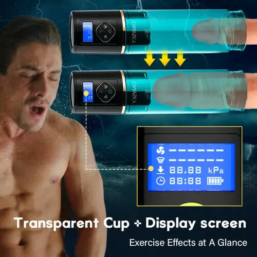 XP6: elektrische waterpenispomp met 6 zuigmodi en LED-display