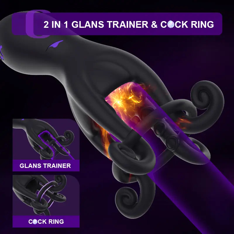XG11: Octopus glanstrainer voor mannen met 10 vibratiemodi
