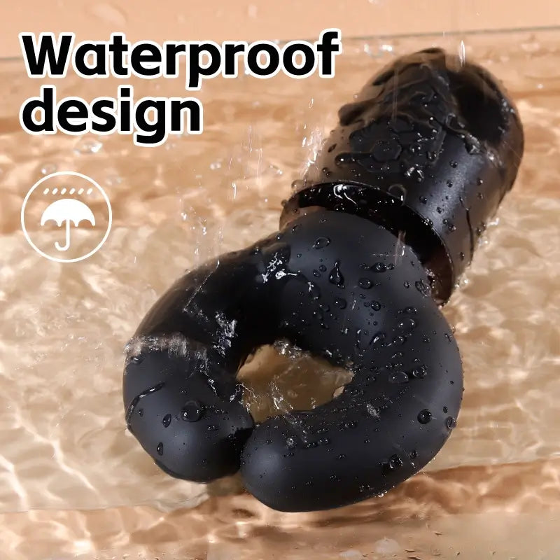 XG19: Waterdichte penisglans-stimulator met 10 knijpende vibraties