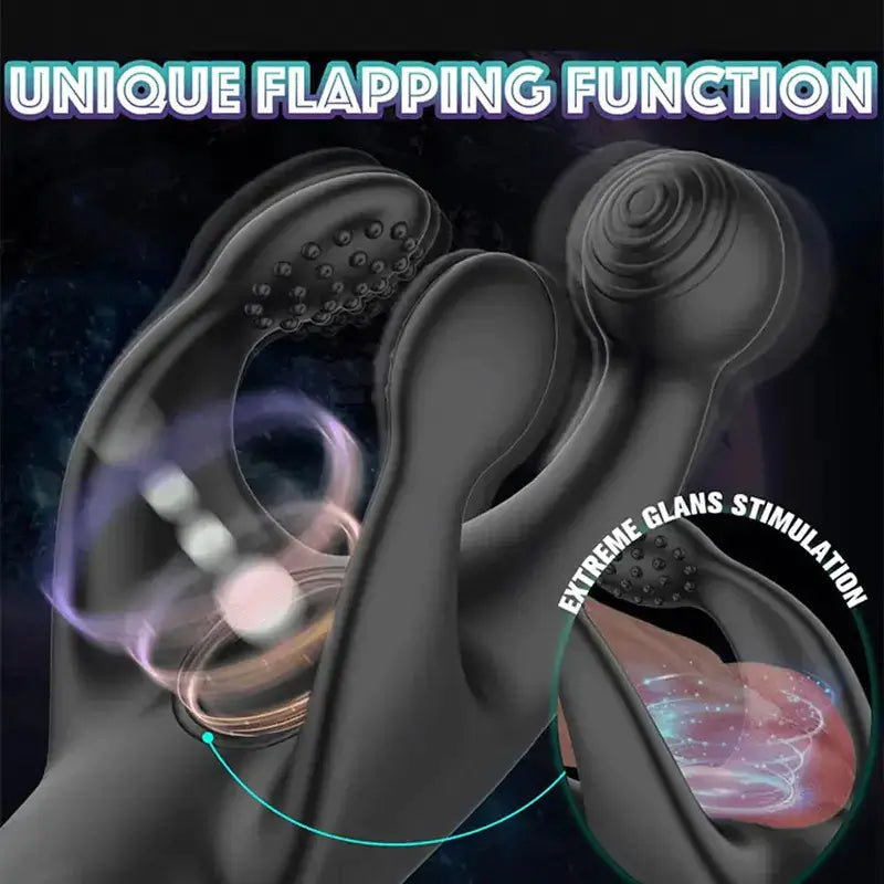 XG9: Draagbare penisglans-stimulator met 10 vibratiemodi