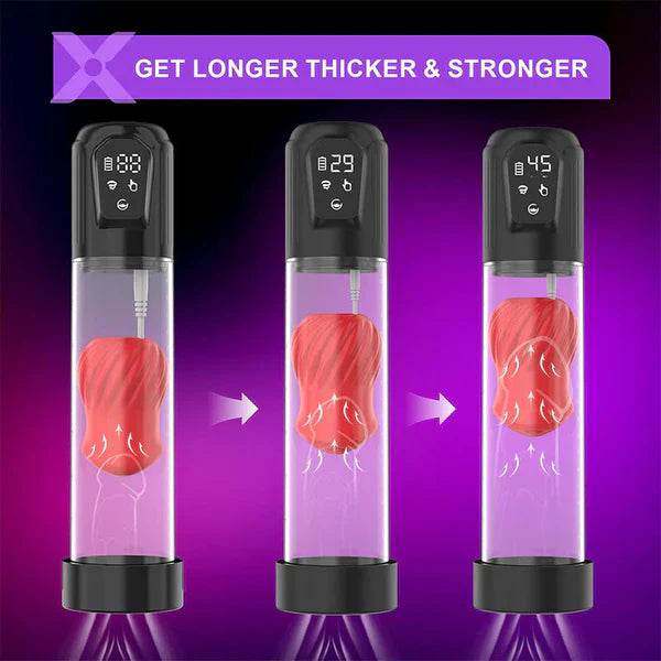 XP4 Plus penispompvergroter met 7 vibratie‑ en 5 zuigmodi