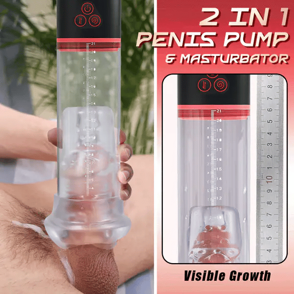 XP13: vibrerende & zuigende penispomp 2‑in‑1 masturbator