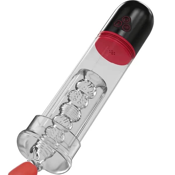 XP13: vibrerende & zuigende penispomp 2‑in‑1 masturbator