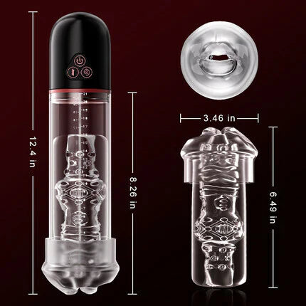 XP13: vibrerende & zuigende penispomp 2‑in‑1 masturbator