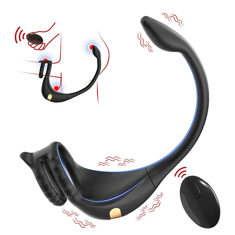 PM2: Prostaatmassager met Penisring – Bedienbaar via Afstandsbediening of App