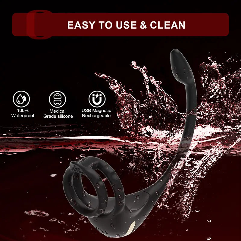 PM2: Prostaatmassager met Penisring – Bedienbaar via Afstandsbediening of App