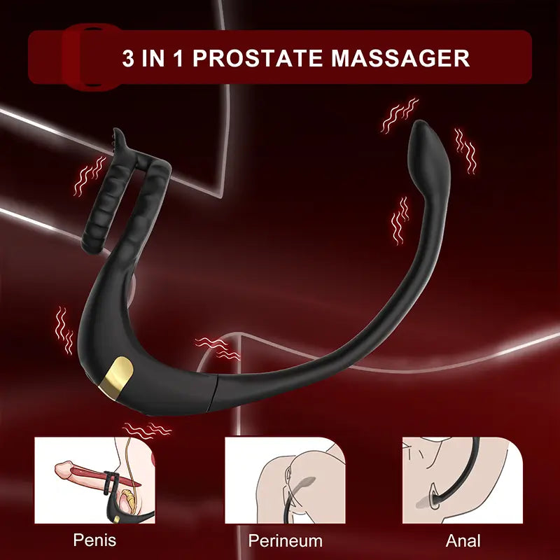 PM2: Prostaatmassager met Penisring – Bedienbaar via Afstandsbediening of App