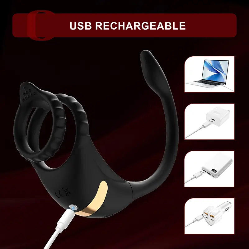 PM2: Prostaatmassager met Penisring – Bedienbaar via Afstandsbediening of App