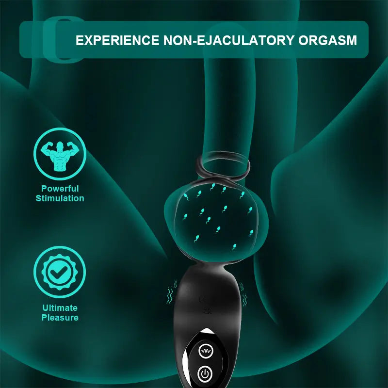 PM9: draagbare prostaatmassager met afstandsbediening, 9 stoot- en vibratiemodi