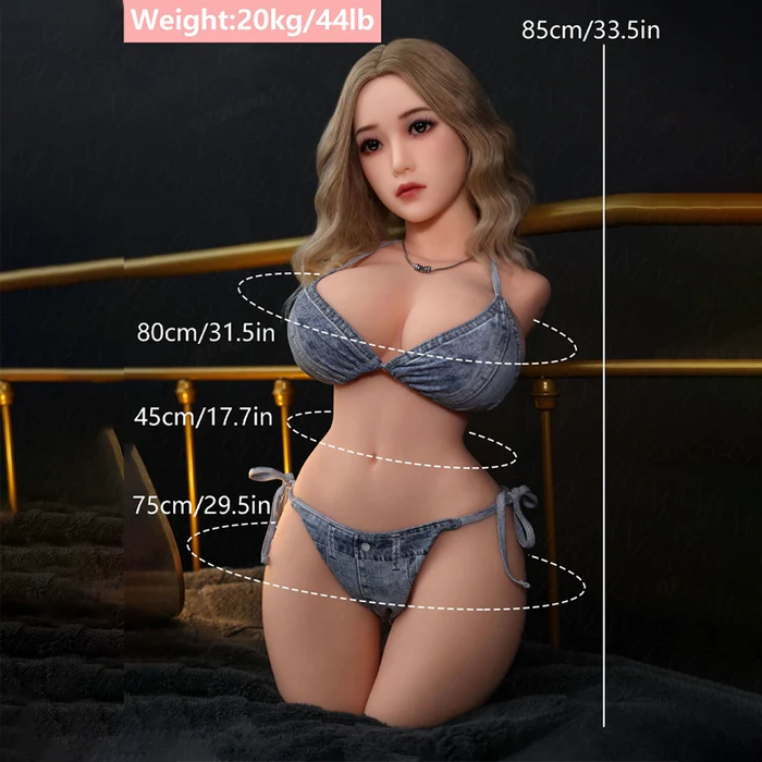 Riko: 20 kg Sexy Blonde Vrouw Bovenlichaam Met Hoofd