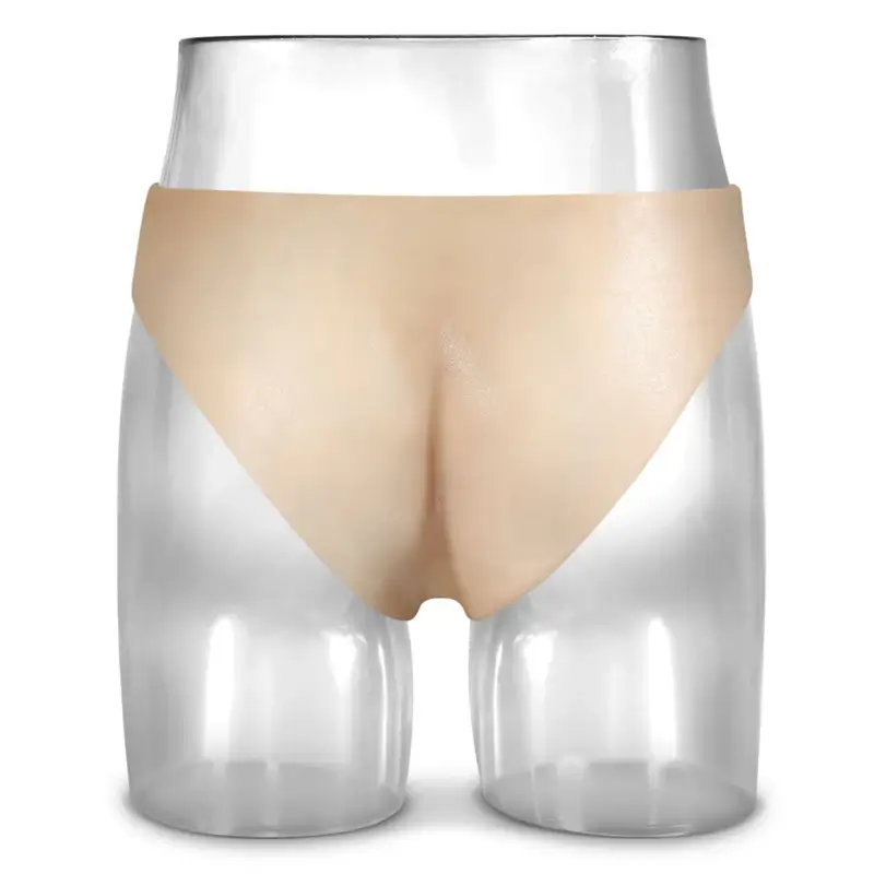 18 cm x 5 cm siliconen holle strap-on penisverlenging met bewegende ballen