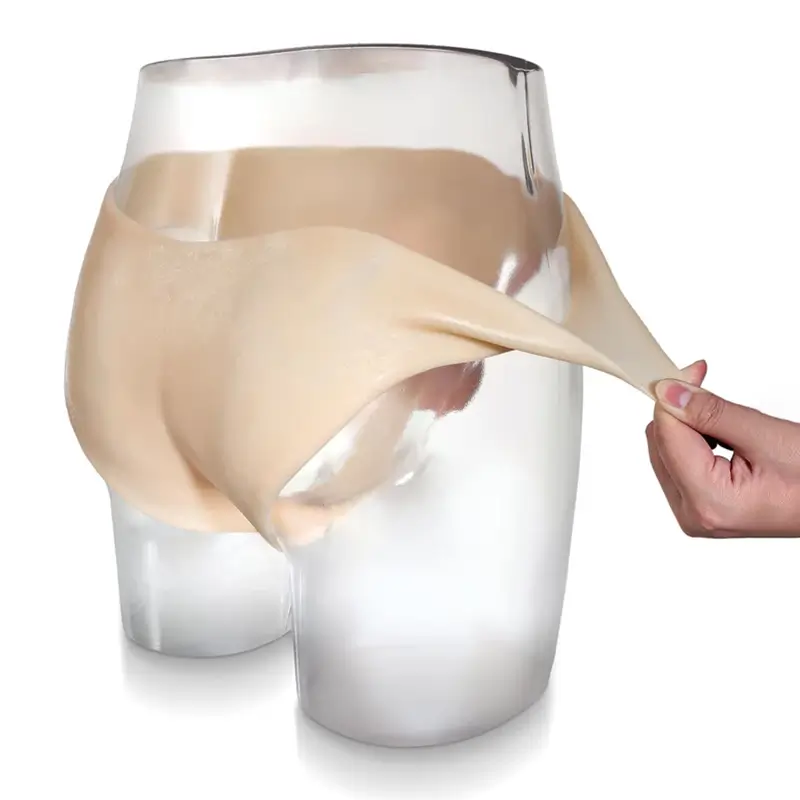 18 cm x 5 cm siliconen holle strap-on penisverlenging met bewegende ballen