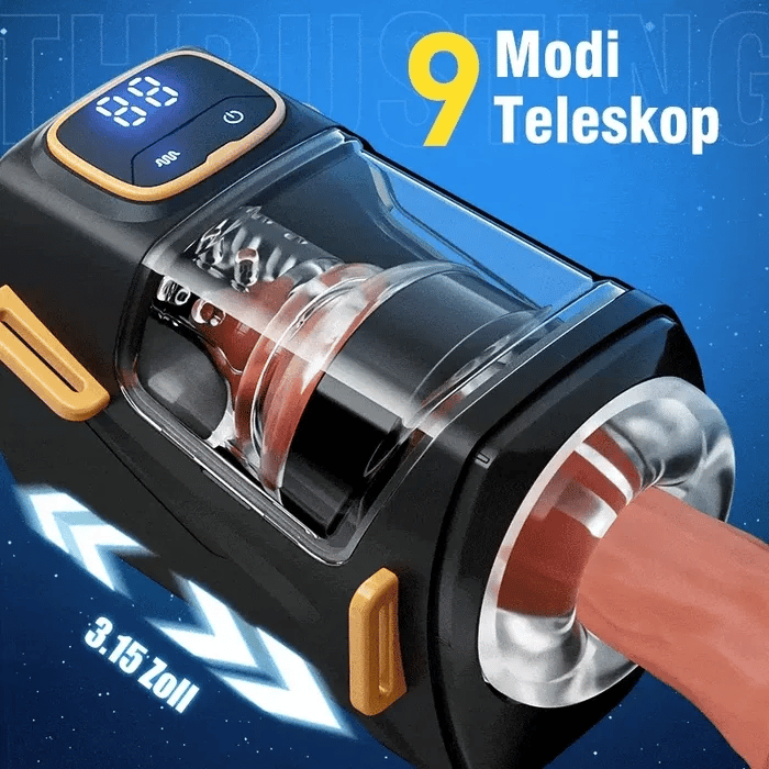 XT2: Hands-free herenstroker met bevestigingsriem, 9 stoot- en trillingsstanden