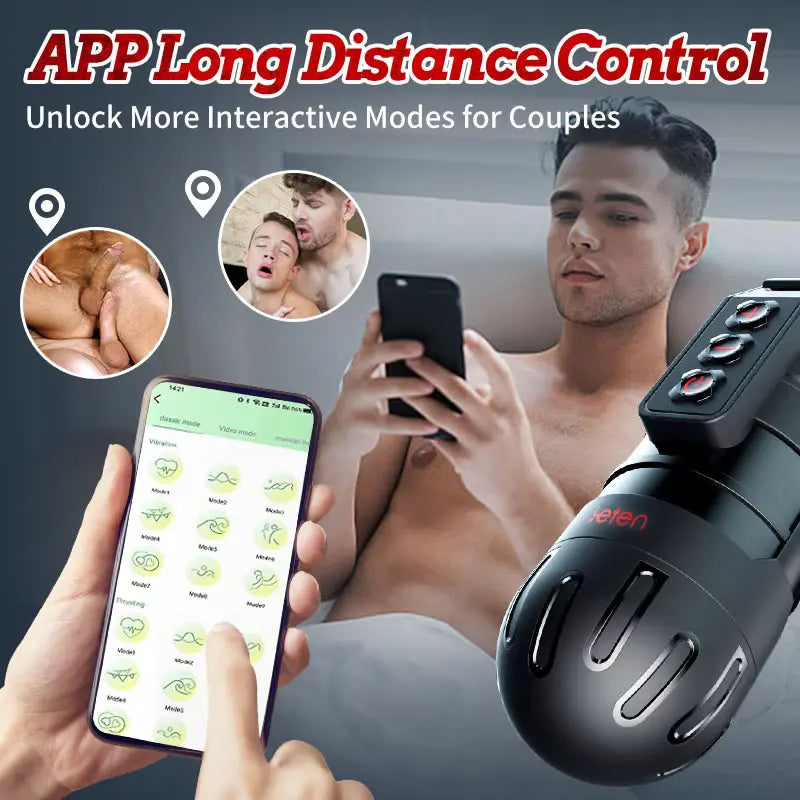 Leten Powerful Blasting: 10 vibrerende mannelijke masturbator met app-bediening