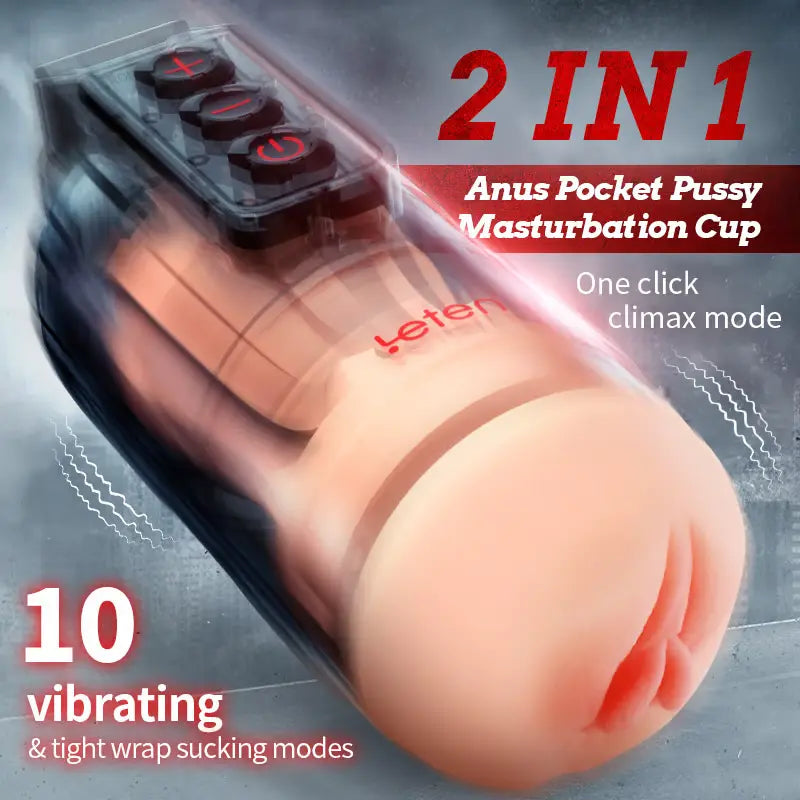 Leten Powerful Blasting: 10 vibrerende mannelijke masturbator met app-bediening