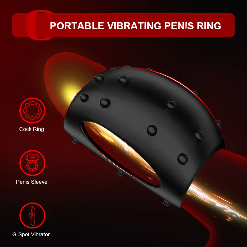 PR2: draagbare vibrerende penisring met 10 vibratiestanden