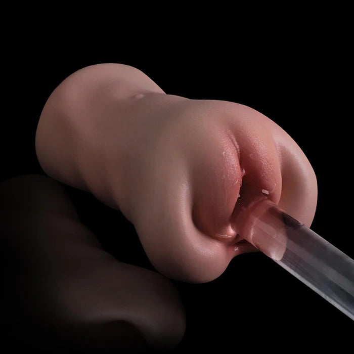 Hallie: 748 g Siliconen pocket pussy met realistische strakke schaamlippen