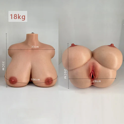 Seraphina: 18 kg 3-in-1 luxueuze siliconen sekstorso met gel-borsten