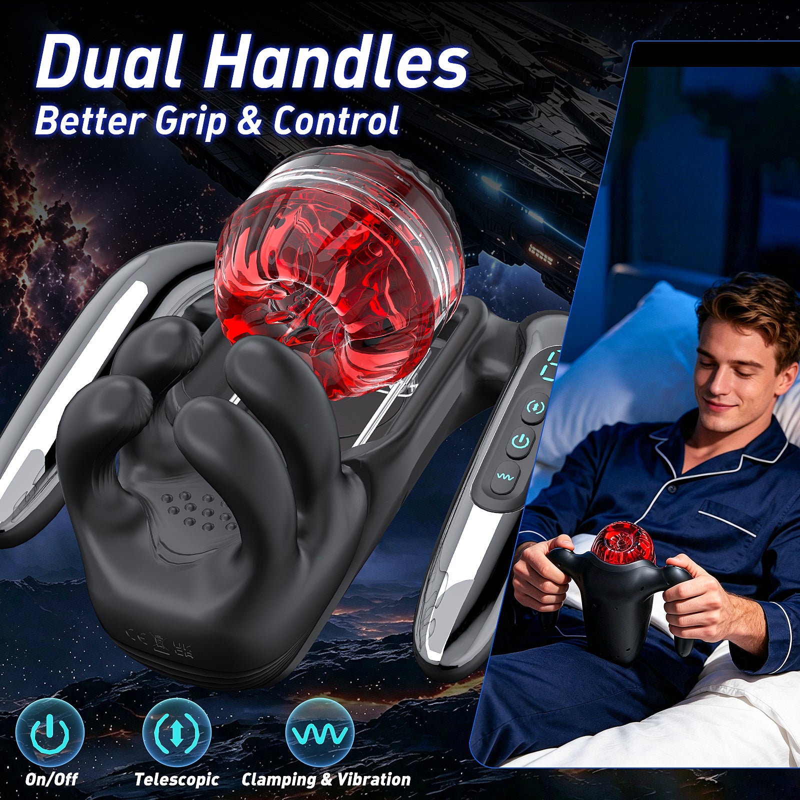 XG21 Plus Compacte & draagbare 3-in-1 eikel trainer met dubbele handgreep