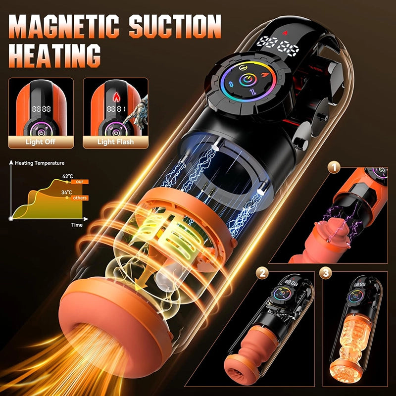 XT4 Pro: 12-in-1 AI interactieve APP-besturings automatische masturbator