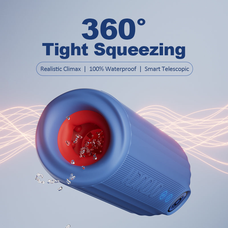 XT9: IPX7 waterdichte automatische masturbator met 360° contractie & vibratie