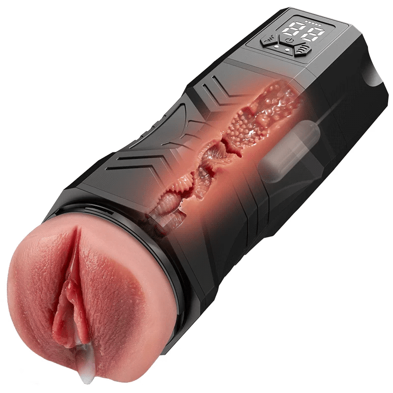 XV10: Elektrische masturbator Realistische vagina met 5 zuigniveaus 9 vibratiemodi