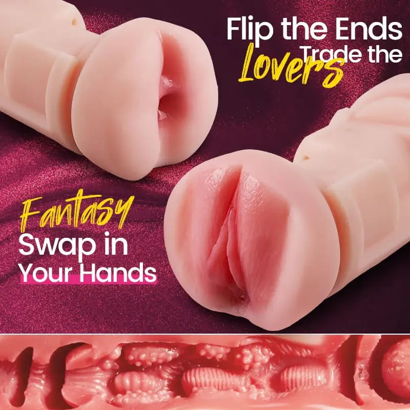 XV12: Masturbator voor mannen dubbele vibratie met 10 vibratiestanden