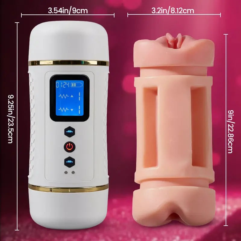 XV12: Masturbator voor mannen dubbele vibratie met 10 vibratiestanden