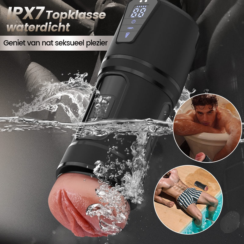 XV8 Realistische elektrische vagina met 10 trillingen, 5 zuigmodi
