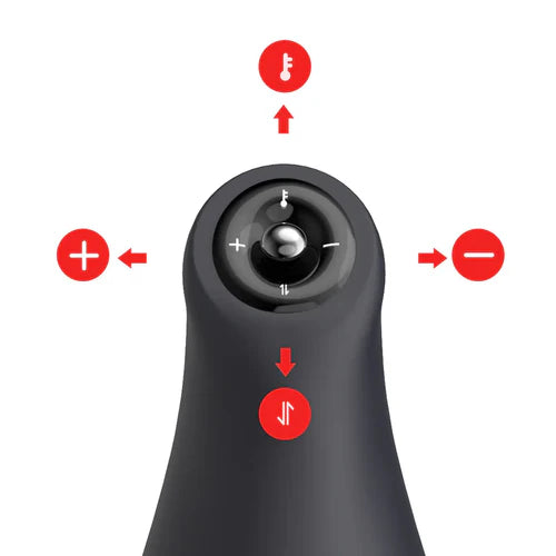 XV9: Oral masturbator met snelle verwarming, 4-way joystick, 5 stoot- & 7 vibratiestanden