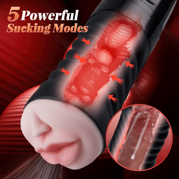 XV5: blowmotion orale zuig- en vibratiemasturbator voor mannen