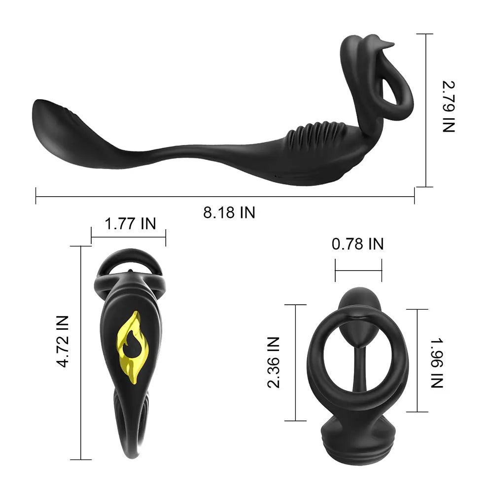 PM5: elektrische prostaatmassager voor stimulatie van penis, testikels en perineum
