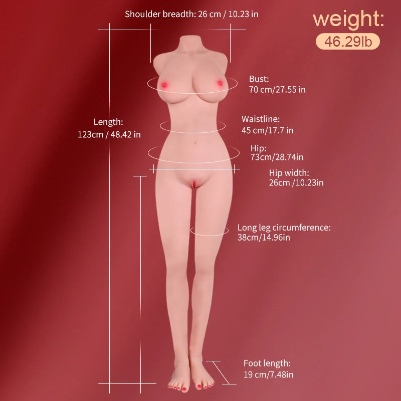 Maria: 21,0 kg levensgrote vrouwelijke sekspop torso