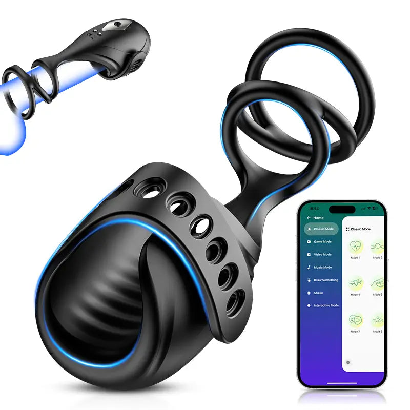 XG5: App-gestuurde 3-in-1 masturbatietrainer met penisring