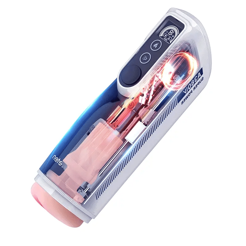 Leten A380 Pro: realistische mannelijke stroker met 10 stoot- en schommelmodi, verwarming en geluid