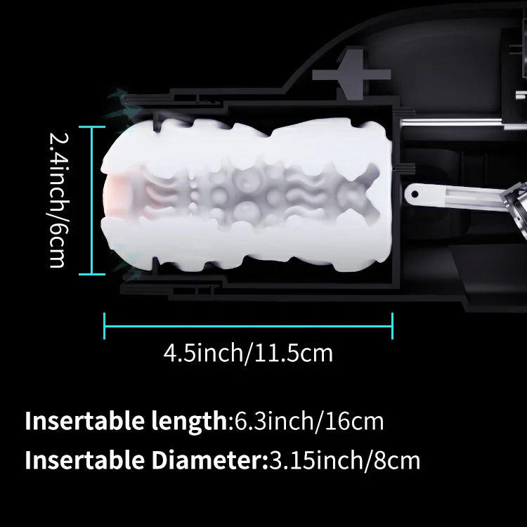 Leten Bermuda Storm male stroker with insertable length of 6.3 inches (16 cm) and diameter of 3.15 inches (8 cm) for a perfect fit and intense stimulation