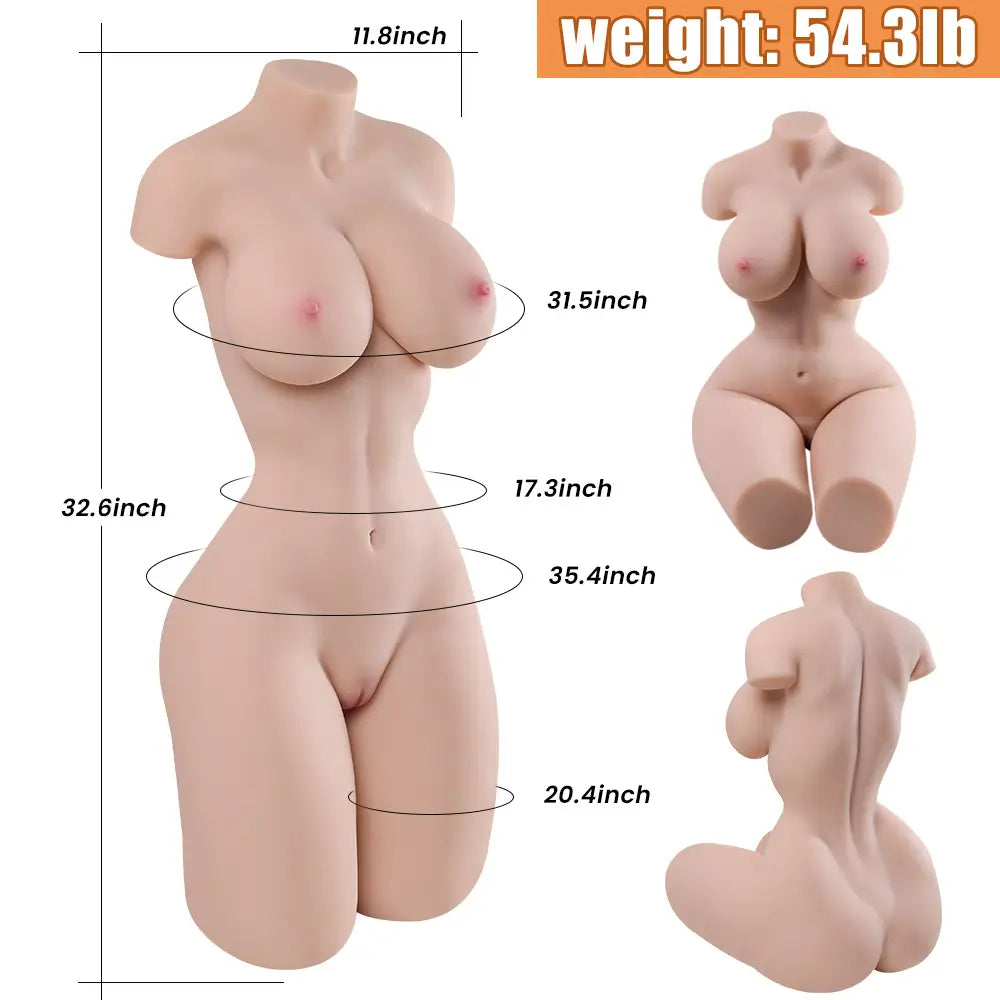 Caroline: 25kg BBW levensgrote sekspop-torso