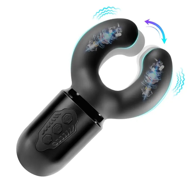 XG19: Waterdichte penisglans-stimulator met 10 knijpende vibraties