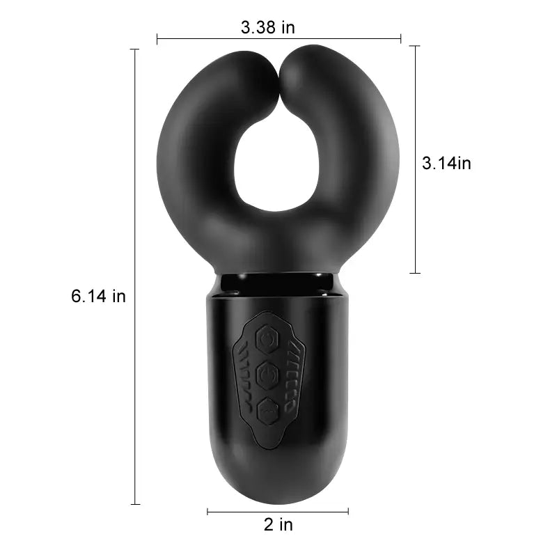 XG19: Waterdichte penisglans-stimulator met 10 knijpende vibraties