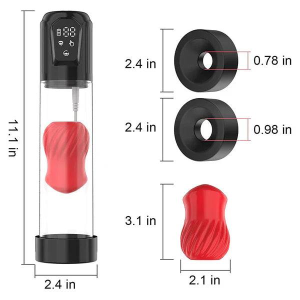 XP4 Plus penispompvergroter met 7 vibratie‑ en 5 zuigmodi